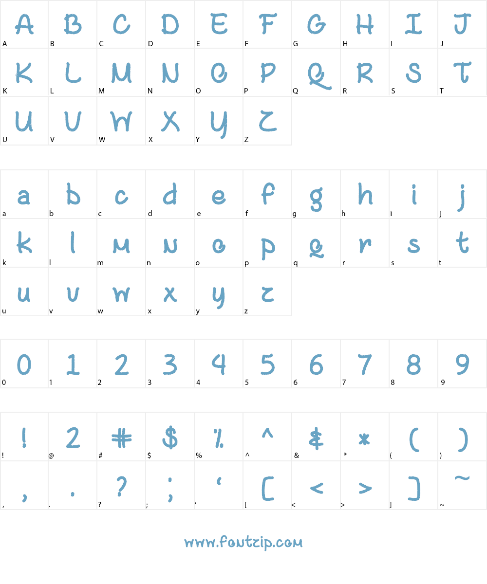 Black and Bitter Coffee Font Character